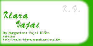 klara vajai business card